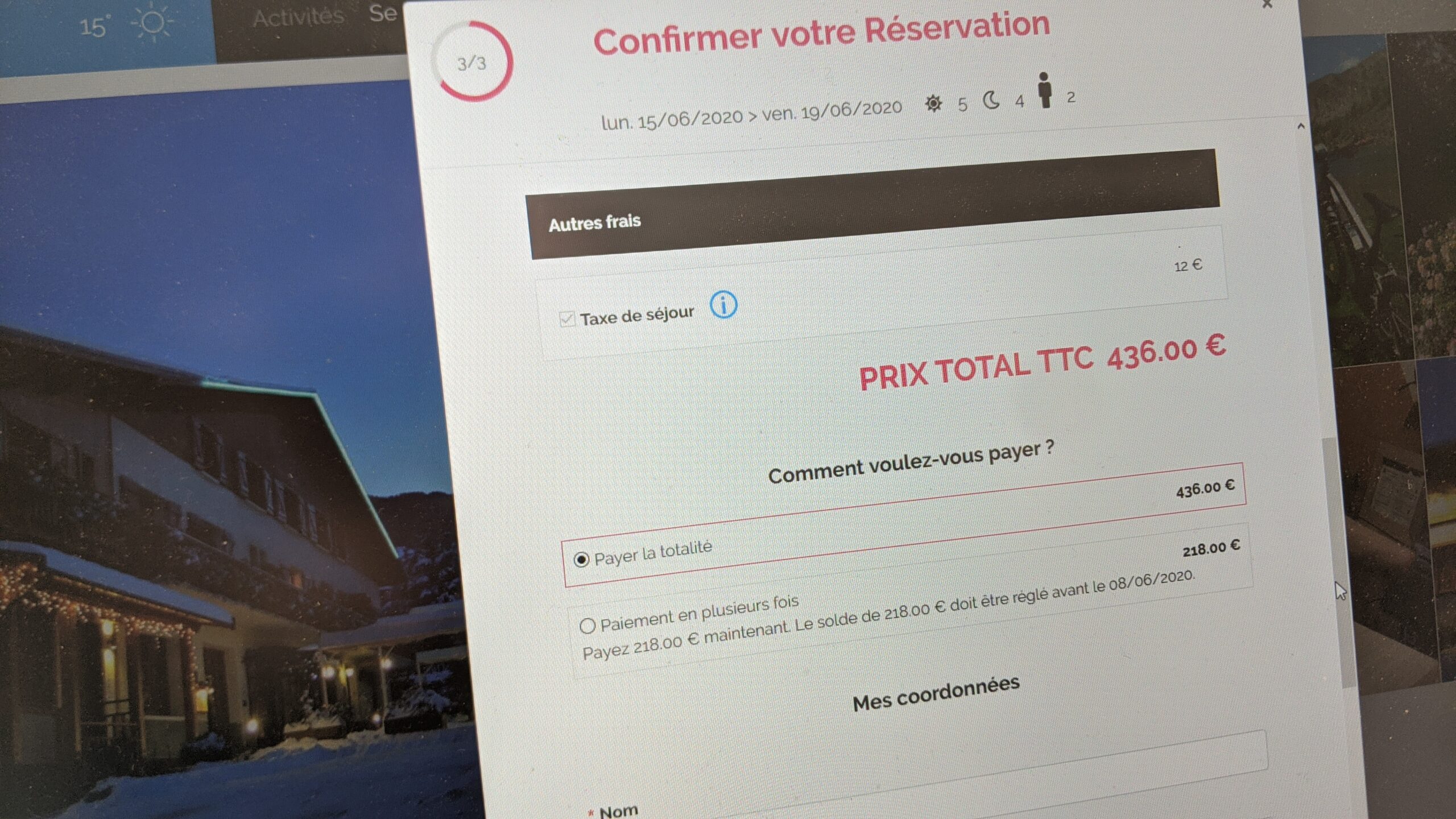 Résas > Le paiement fractionné est de sortie